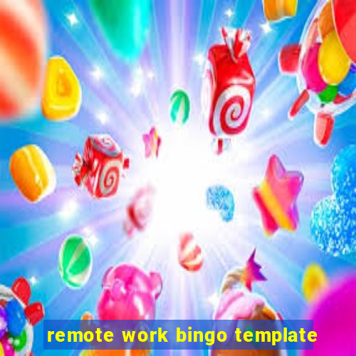 remote work bingo template