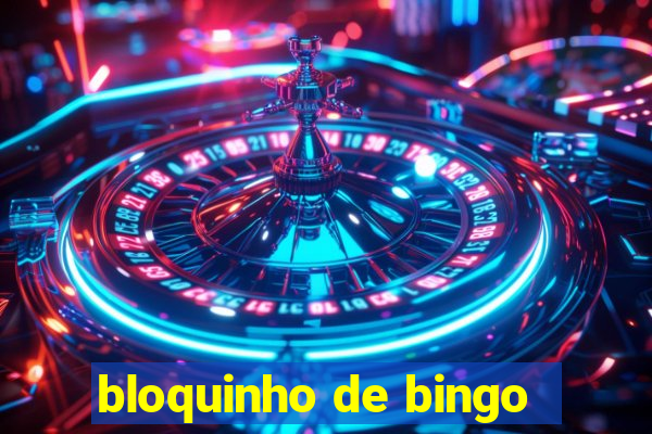 bloquinho de bingo