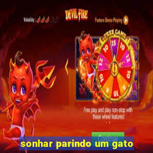 sonhar parindo um gato