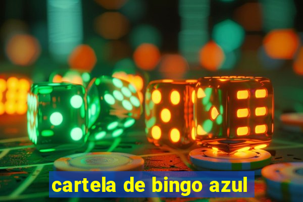 cartela de bingo azul