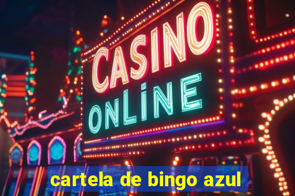 cartela de bingo azul