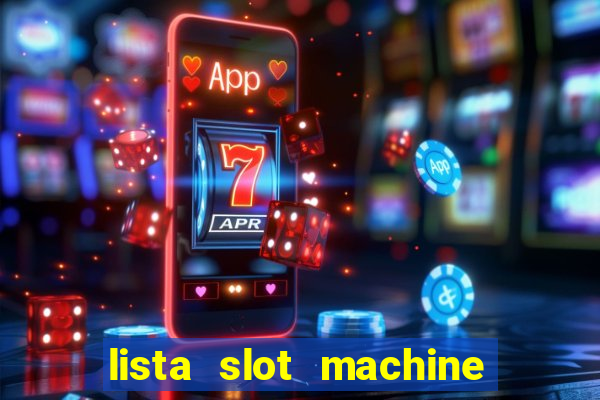 lista slot machine da bar