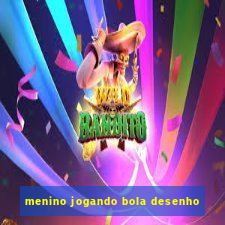 menino jogando bola desenho