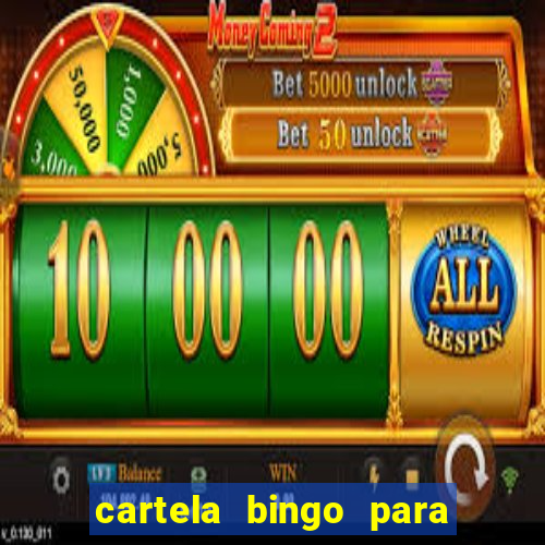 cartela bingo para cha de cozinha imprimir gratis