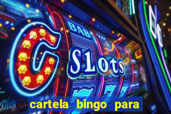 cartela bingo para cha de cozinha imprimir gratis