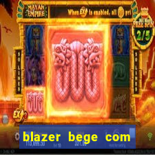 blazer bege com calça preta