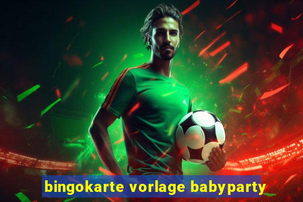 bingokarte vorlage babyparty