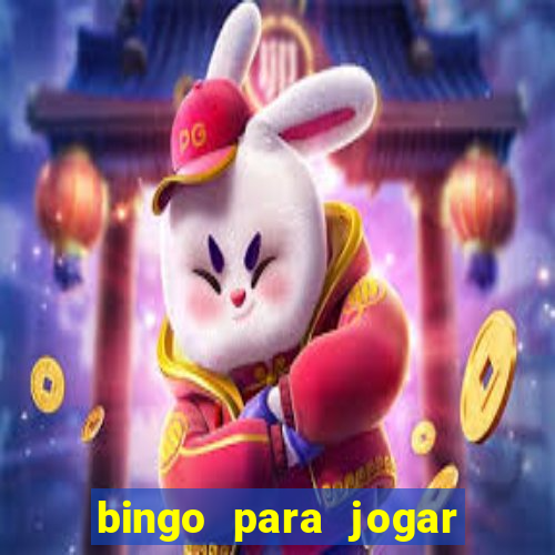 bingo para jogar com os amigos