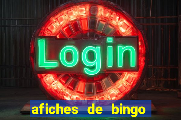 afiches de bingo para editar