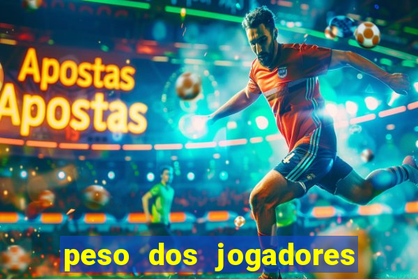 peso dos jogadores de futebol