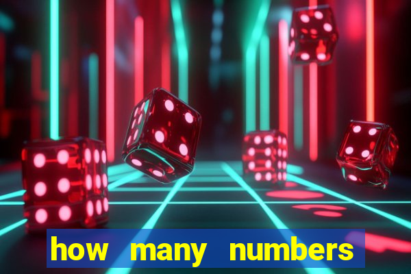 how many numbers in bingo