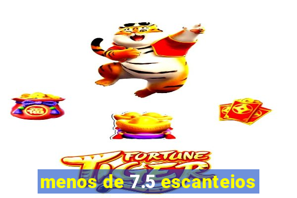 menos de 7.5 escanteios