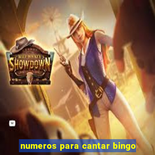 numeros para cantar bingo