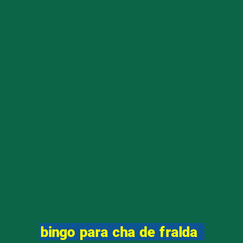 bingo para cha de fralda