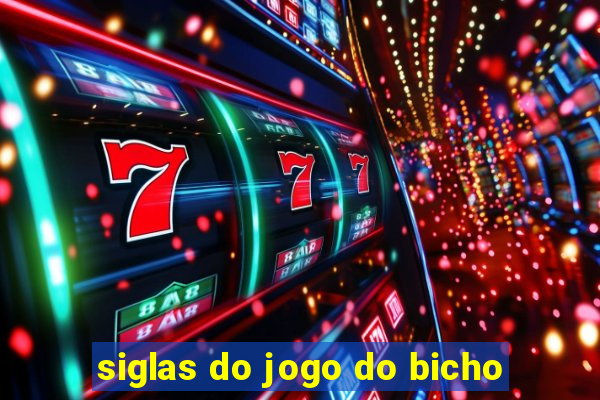 siglas do jogo do bicho