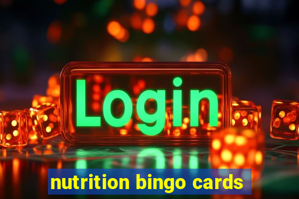 nutrition bingo cards