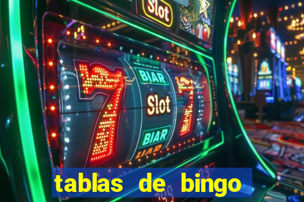 tablas de bingo para imprimir en excel