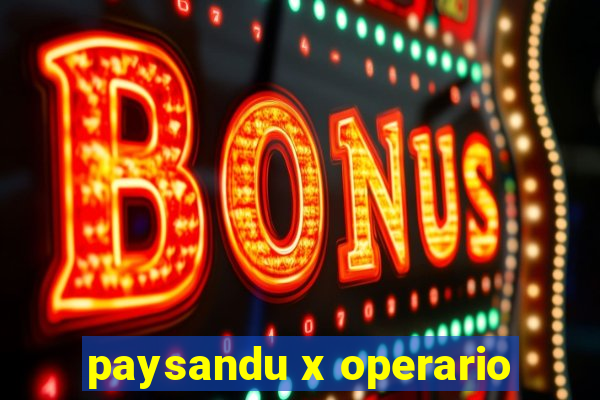 paysandu x operario