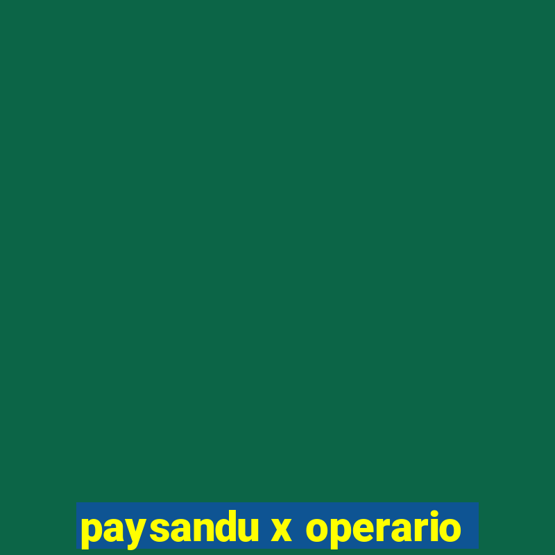 paysandu x operario