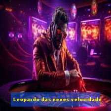 Leopardo das neves velocidade