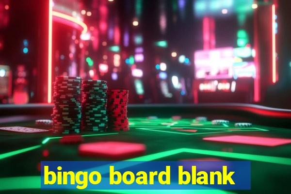 bingo board blank