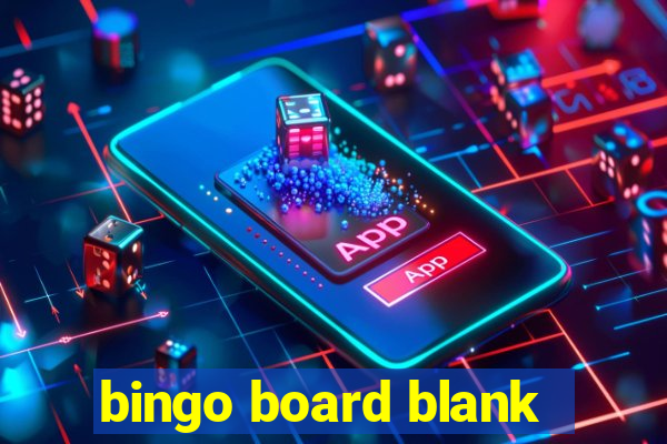 bingo board blank