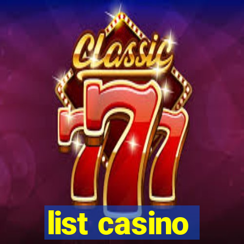 list casino