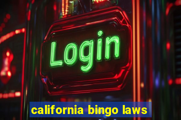 california bingo laws