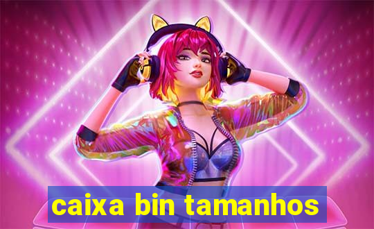 caixa bin tamanhos