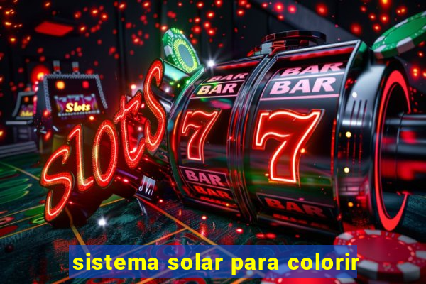 sistema solar para colorir