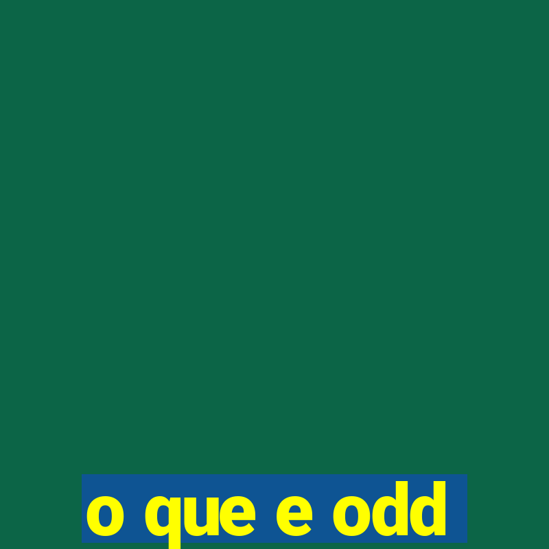 o que e odd