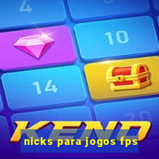 nicks para jogos fps