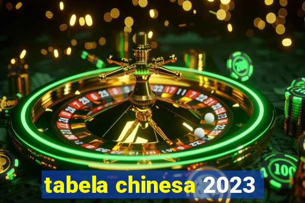 tabela chinesa 2023