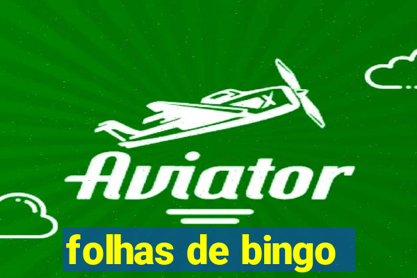 folhas de bingo