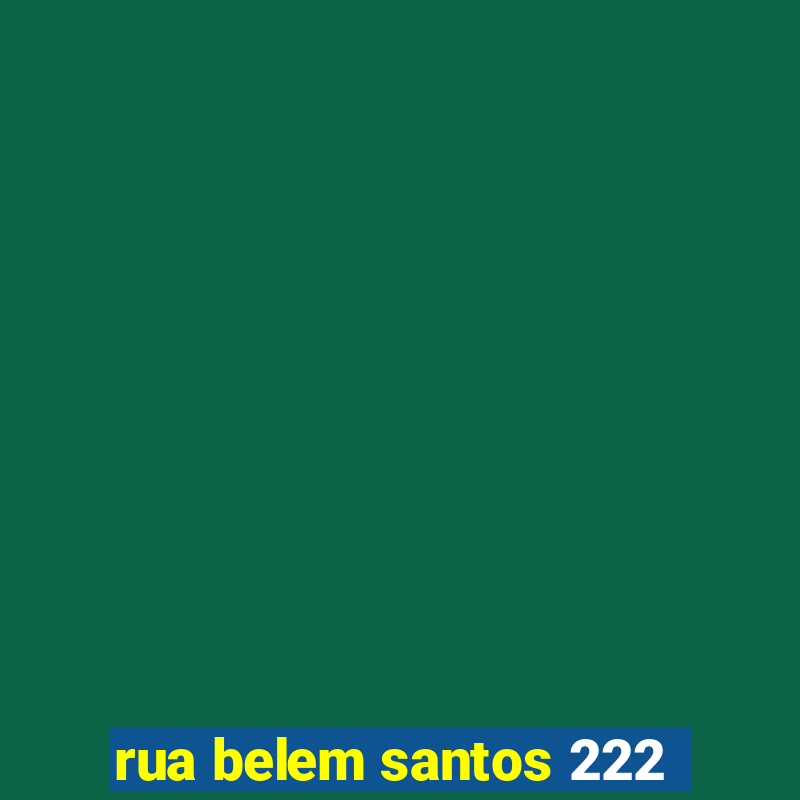 rua belem santos 222