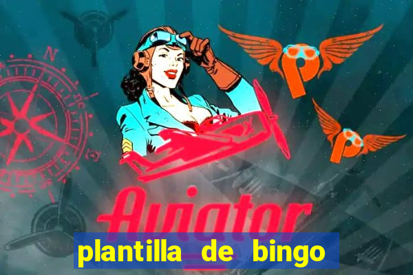 plantilla de bingo para editar