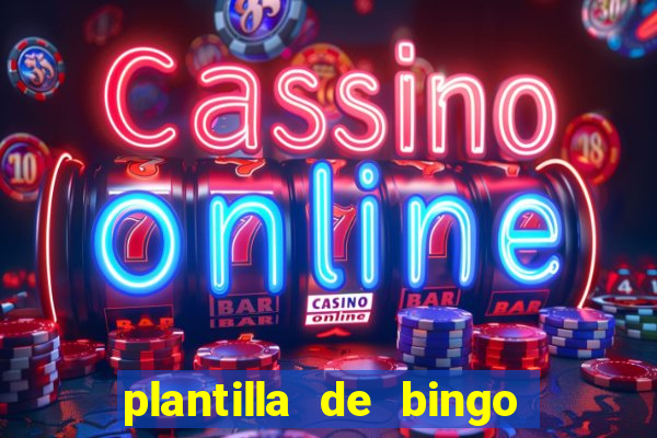 plantilla de bingo para editar