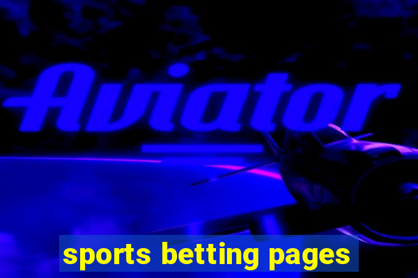 sports betting pages