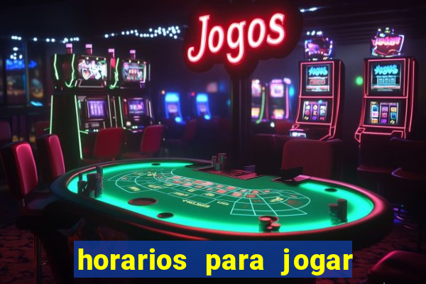 horarios para jogar no fortune tiger