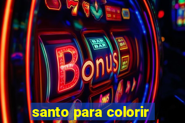 santo para colorir