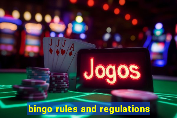 bingo rules and regulations