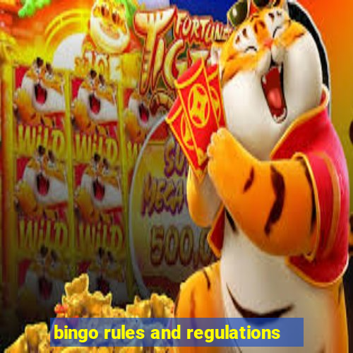 bingo rules and regulations