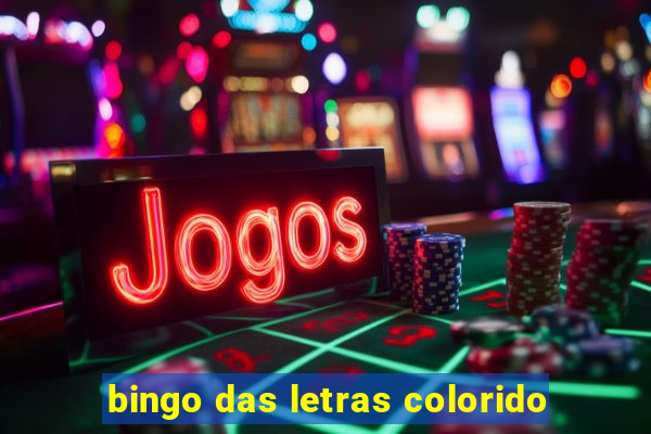 bingo das letras colorido