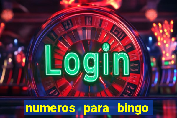 numeros para bingo de 1 a 100