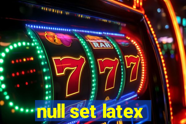 null set latex