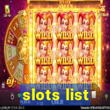 slots list