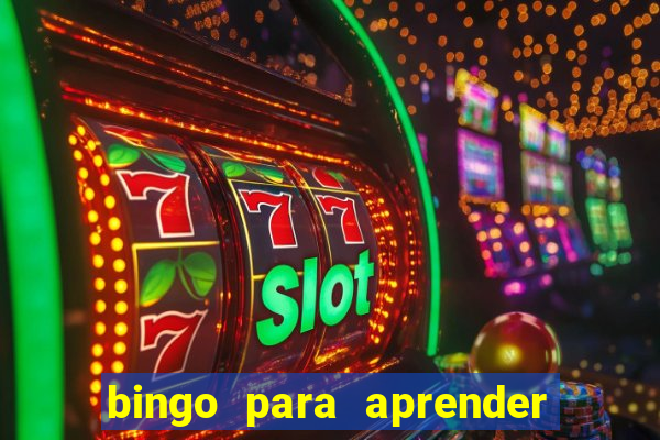 bingo para aprender a leer