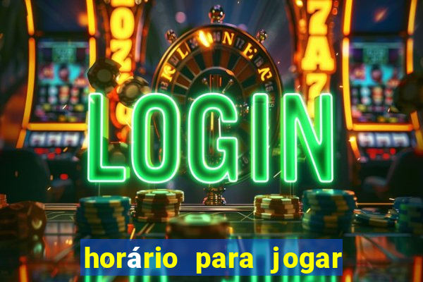 horário para jogar fortune tiger hoje