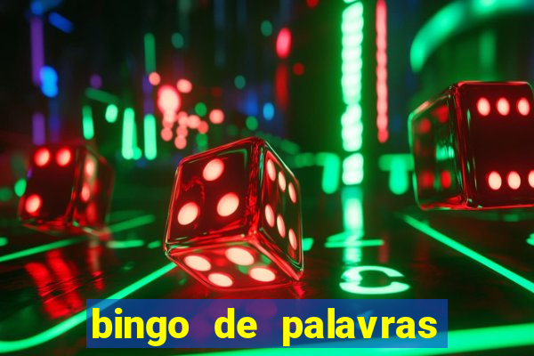 bingo de palavras para imprimir