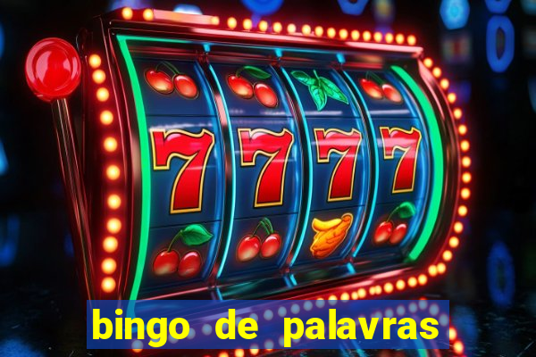 bingo de palavras simples colorido